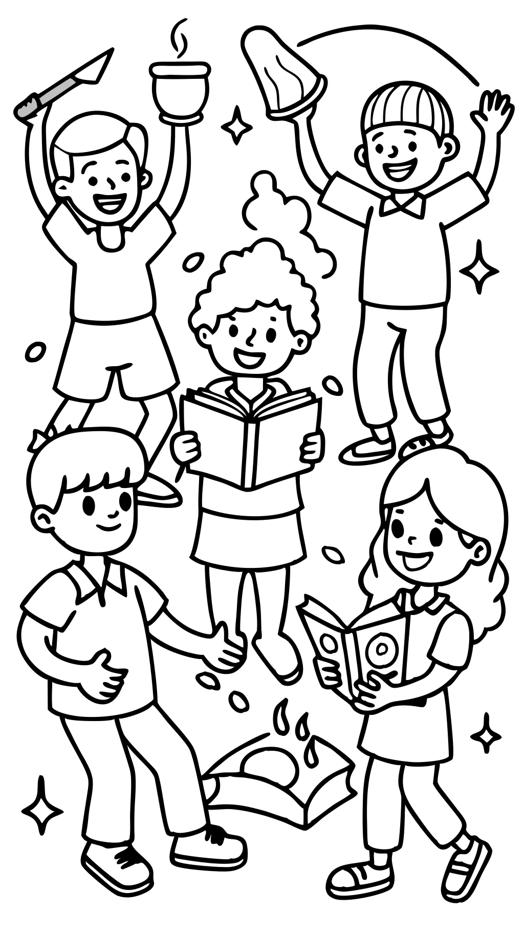 coloring book pages people